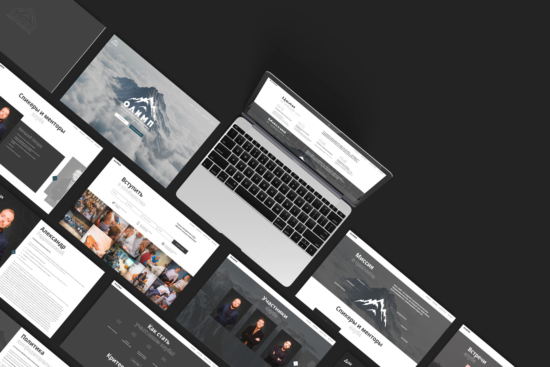 Шаблоны страниц Бизнес сообщество Олимп